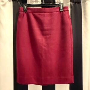 J. CREW • Number 2 - Burgundy Pencil Skirt